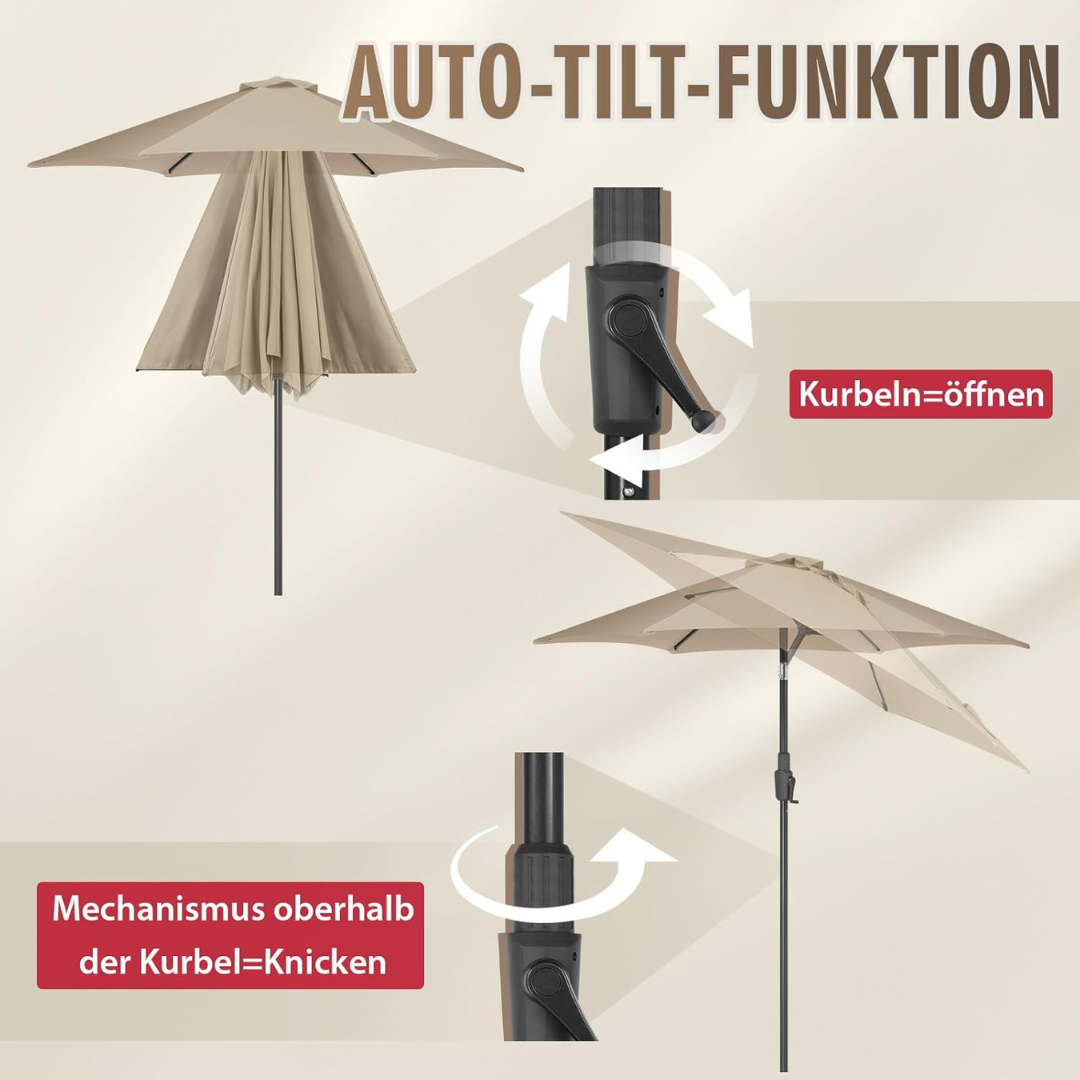 Sonnenschirm Kurbel Rastet Nicht Ein
