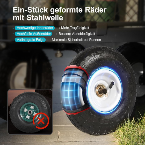 Bollerwagen Gartenwagen Titan 002 – ECHT 500 KG belastbar – Bild 5