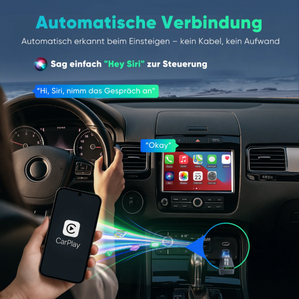 SALCAR 2-in-1 Wireless Adapter für CarPlay & Android Auto – Bild 6