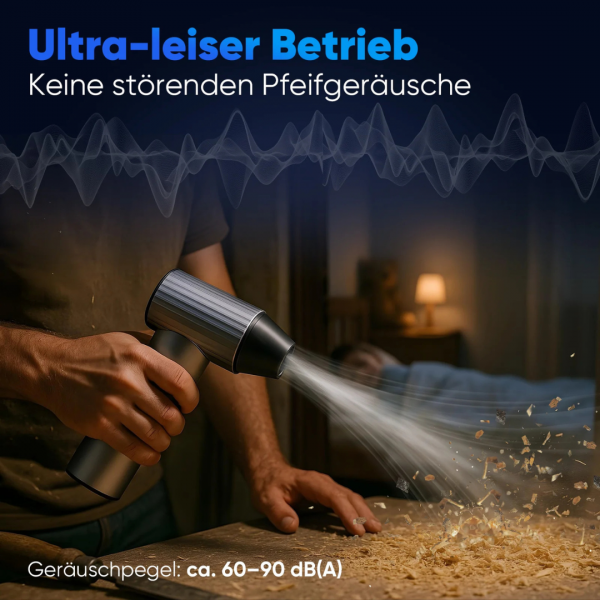 SALCAR Elektrisches Staubgebläse X7 – Tragbares 3-Gang Air Duster mit Ultrakurzer Laufzeit für PC, Auto & Outdoor – Bild 10