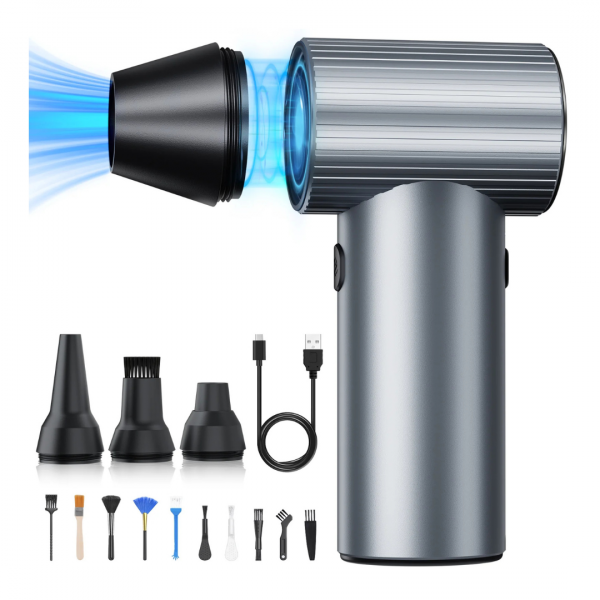 SALCAR Elektrisches Staubgebläse X7 – Tragbares 3-Gang Air Duster mit Ultrakurzer Laufzeit für PC, Auto & Outdoor