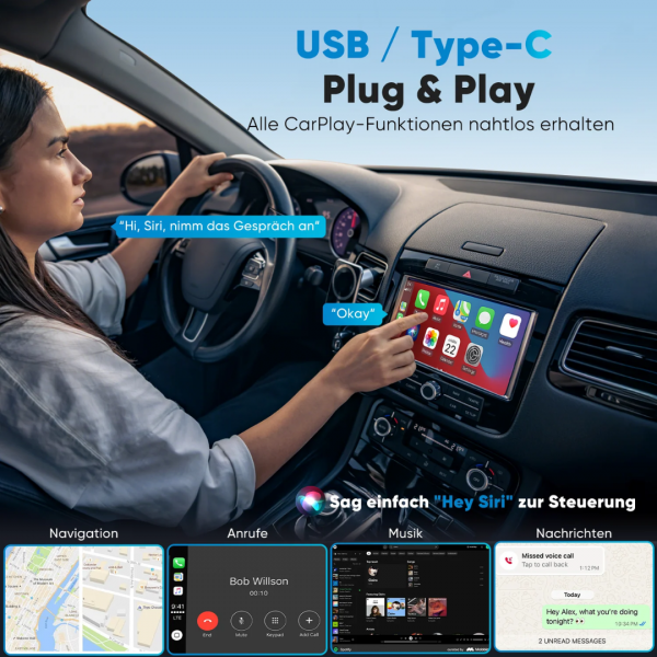 SALCAR Kabelloser Android Auto Adapter – 2025 Upgrade, Wireless USB Dongle mit Dualband WiFi für stabile & unterbrechungsfreie Verbindung, kompatibel mit Android 11+ – Bild 7