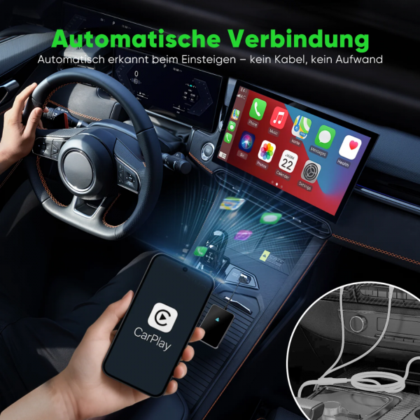 SALCAR Wireless CarPlay Adapter für iPhone – Dualband 5,8 GHz, Verzögerungsfrei, Plug & Play Dongle für kabelloses CarPlay, kompatibel mit iPhone 6 & iOS 10+ – Bild 6