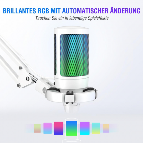 FIFINE USB Mikrofon PC Gaming mit Arm – Bild 4