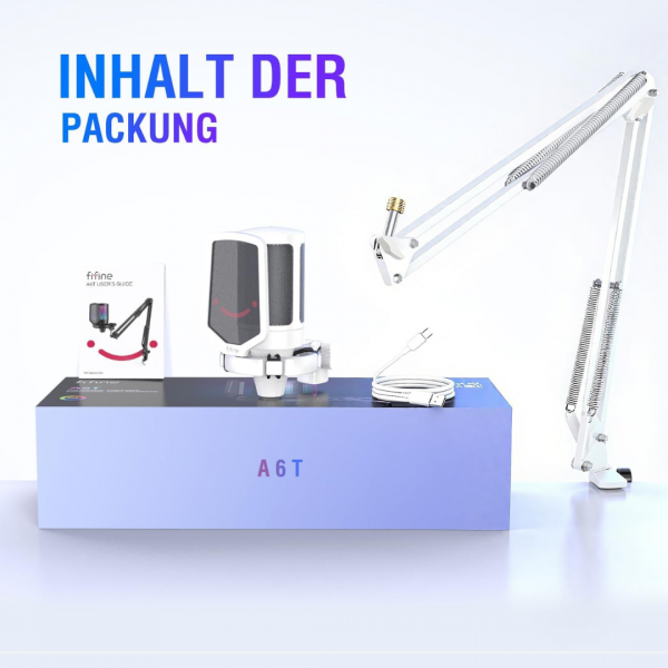 FIFINE USB Mikrofon PC Gaming mit Arm – Bild 6