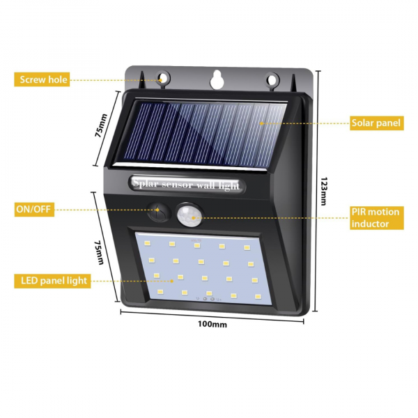 Solarlampen für Außen mit Bewegungsmelder – Bild 2