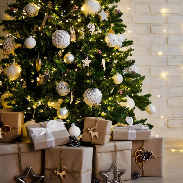 Weihnachtsbaum Lichterkette mit Ring und Stern, Warmweiß – Bild 4