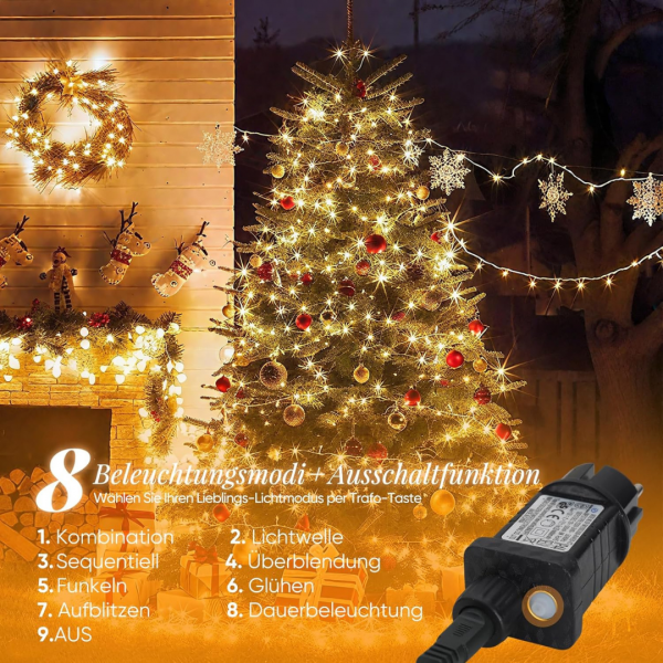 LED Lichterkette 5 m, 50 LED mit 8 Modi – Bild 3