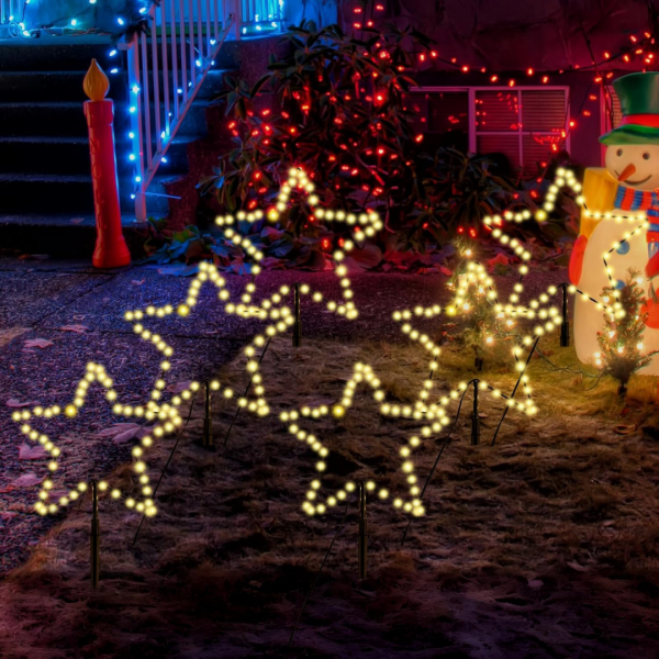 Weihnachtsbeleuchtung Außen, Stableuchte mit Erdspieß, Warmweiß – Bild 6
