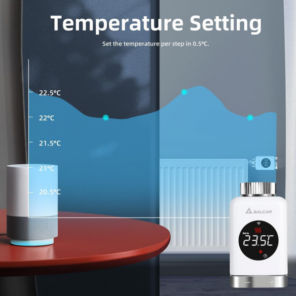 Heizkörperthermostat TRV801W Thermostat Heizung Smart LCD WiFi Thermostat – Bild 2