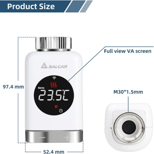 Heizkörperthermostat TRV801W Thermostat Heizung Smart LCD WiFi Thermostat – Bild 5