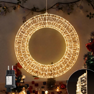 LED Lichtkranz, 8 Modi, für Innen und Außen, Warmweiß