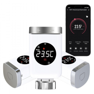 Heizkörperthermostat TRV801W Thermostat Heizung Smart LCD WiFi Thermostat 3er Set