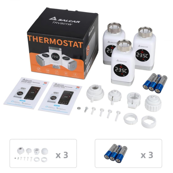 Heizkörperthermostat TRV801W Thermostat Heizung Smart LCD WiFi Thermostat 3er Set – Bild 6