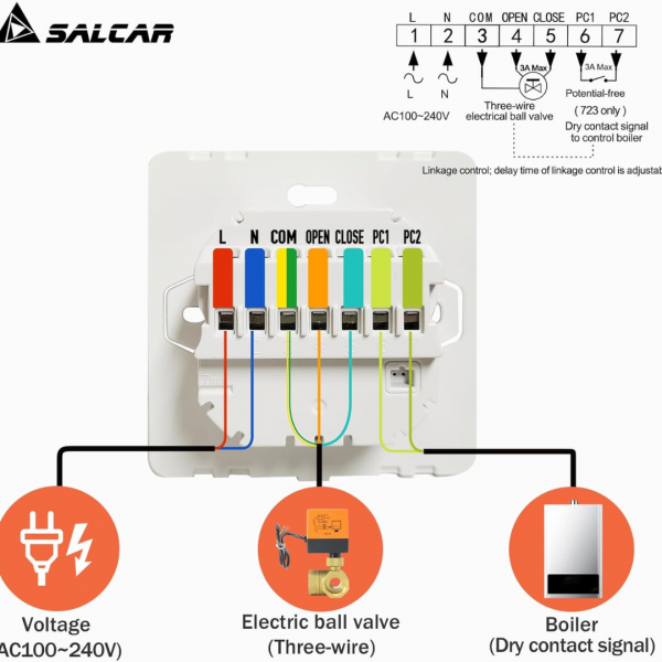 WiFi Thermostat Heizung Smart für Wasser Fußbodenheizung, Programmierbarer LCD – Bild 6
