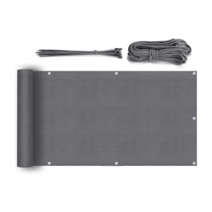 Sekey Balkon Sichtschutz Balkonabdeckung HDPE 220 g/m², Leicht Transparent Wind- und UV-Schutz, Anthrazit