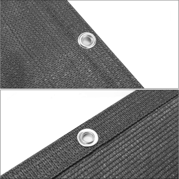 Sekey Balkon Sichtschutz Balkonabdeckung HDPE 220 g/m², Leicht Transparent Wind- und UV-Schutz, Anthrazit – Bild 6