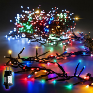 Lichterkette Außen, Weihnachtslichterkette mit 8 Modi und Memory, Bunt