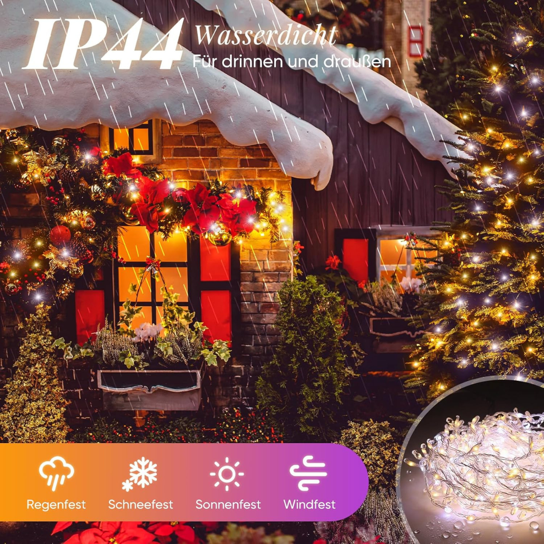 Lichterkette Außen, Warmweiß & Kaltweiß – Bild 7