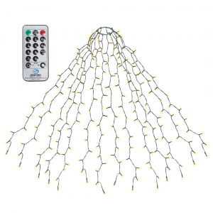 LED-Weihnachtsbaumbeleuchtung mit Ring und Fernbedienung, Warmweiß