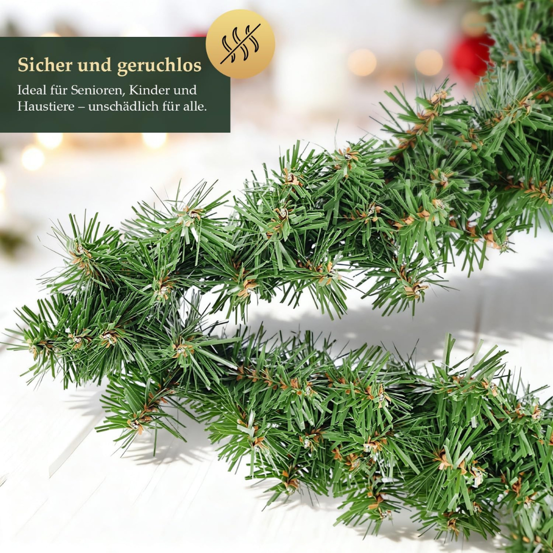 Weihnachtsstern mit grünen Zweigen mit/ohne Beleuchtung – Bild 4