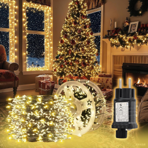 LED Lichterkette Draht mit 8 Modi, Timer und Memory, Wasserdicht, Warmweiß