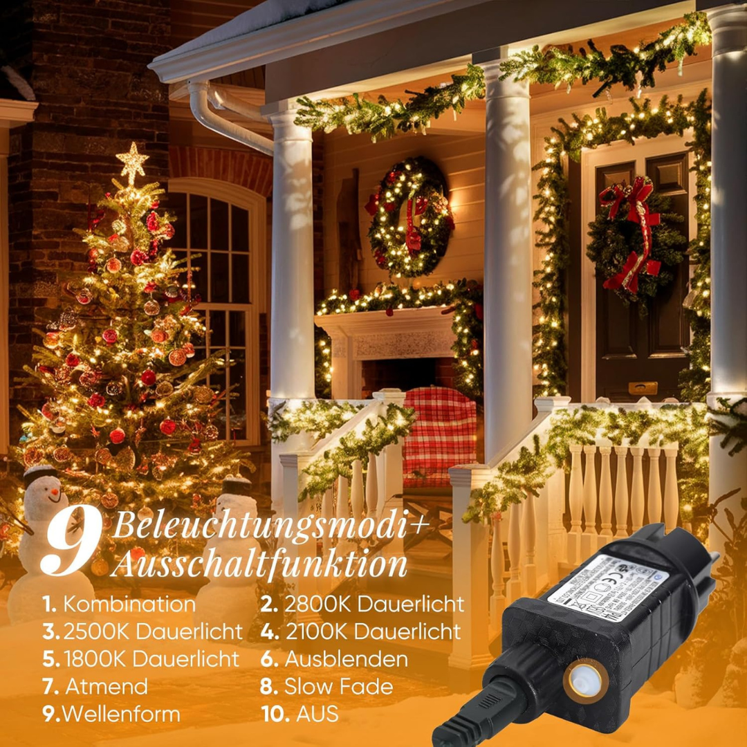 LED Lichterkette Außen mit 9 Modi, Dimmbar – Bild 3