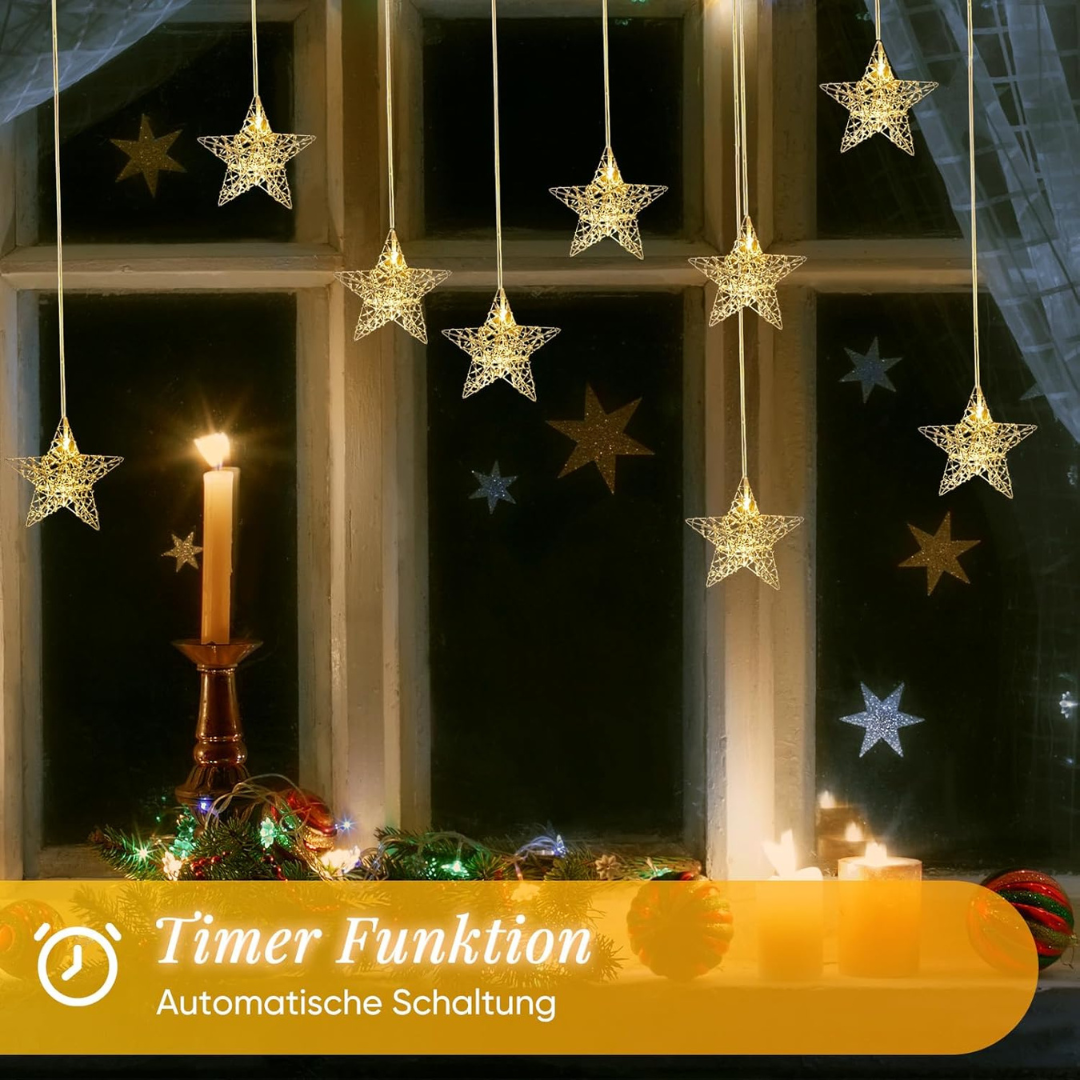 LED Weihnachtssterne Außen und Innen, 3 Sterne, Warmweiß – Bild 3