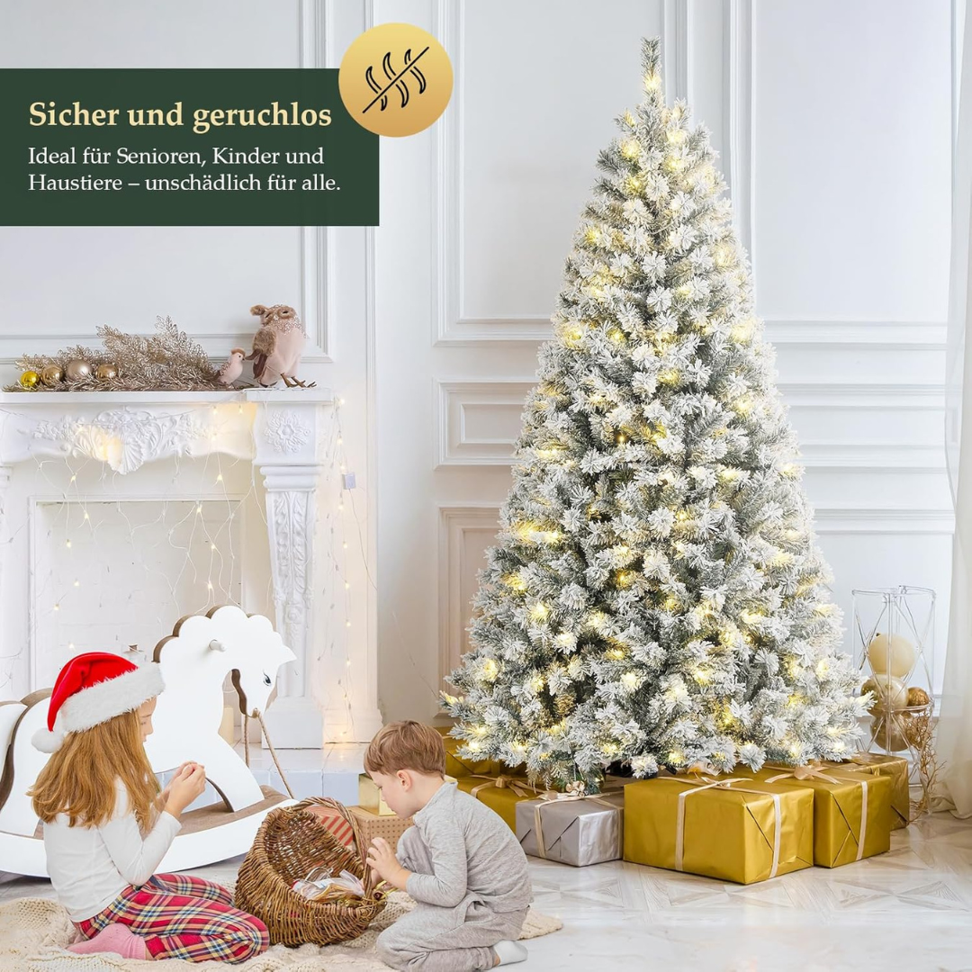 Künstlicher Weihnachtsbaum mit Schnee und Beleuchtung – Bild 3