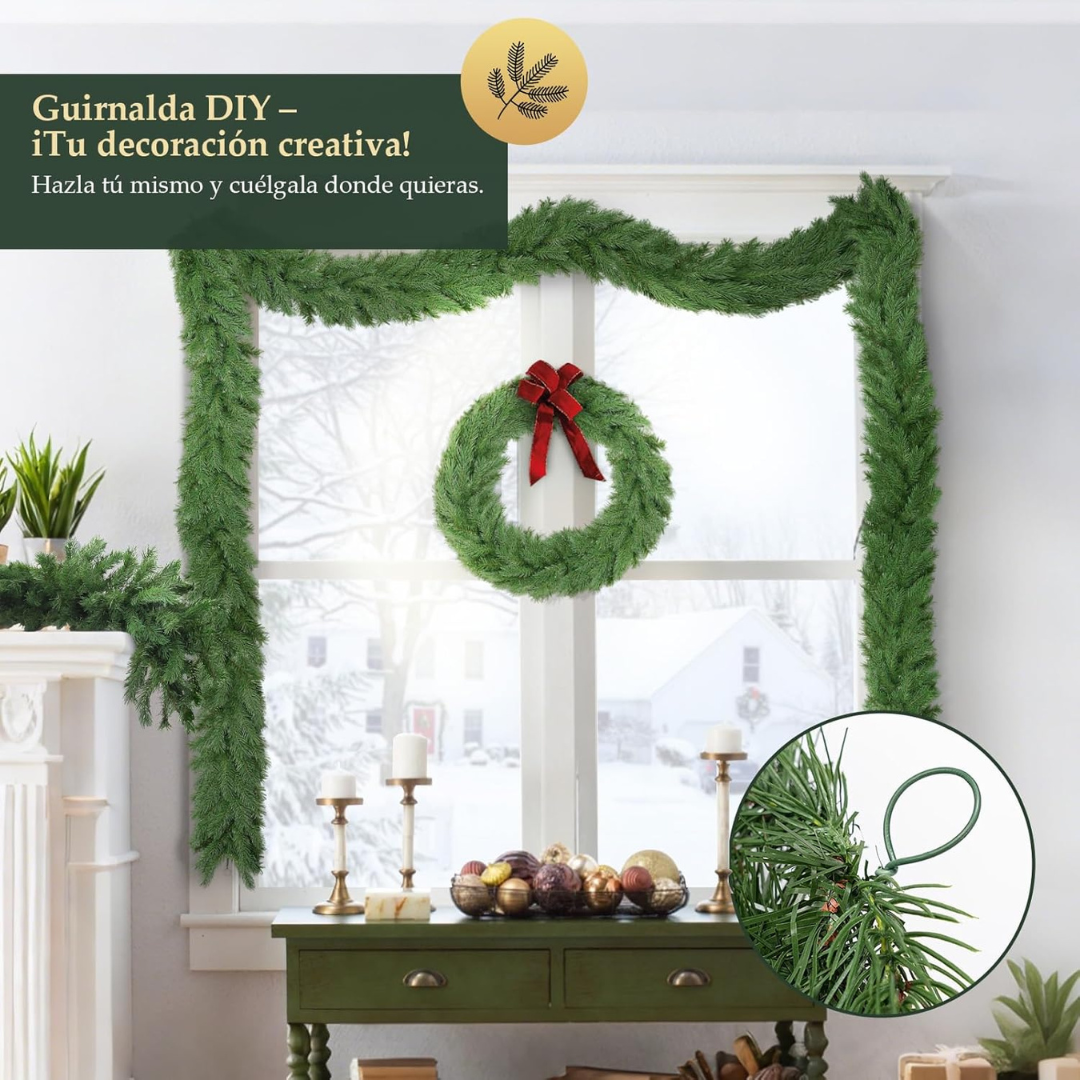 Künstliche Weihnachtsgirlande, naturgetreue