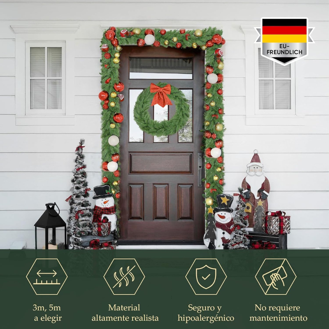 2er-Set Künstliche Norfolk-Kiefer-Girlanden – Täuschend Echt, Winterliche Deko Für Drinnen & Draußen