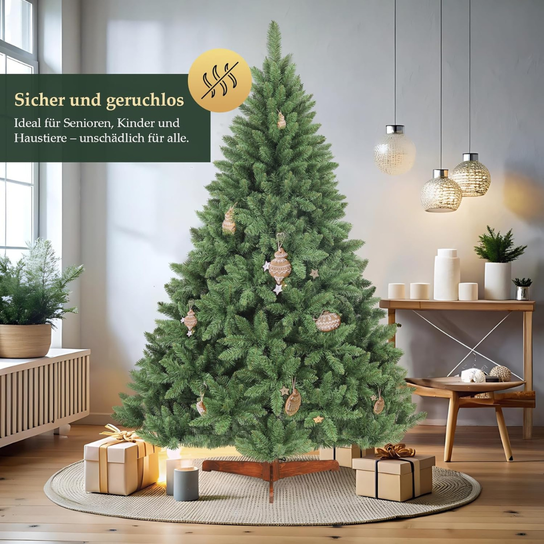 Knstlicher Weihnachtsbaum inkl. Holzstnder