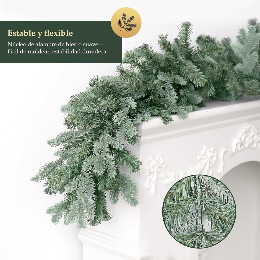 Künstliche Weihnachtsgirlande, Blaugrün – Bild 3