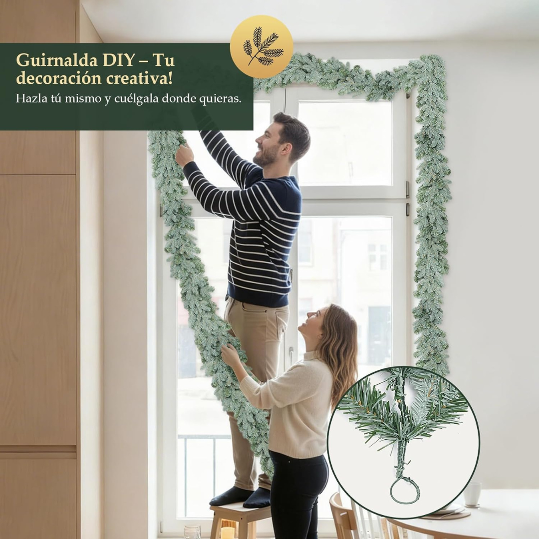 Künstliche Weihnachtsgirlande, Blaugrün – Bild 4