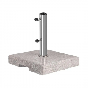Sekey 25 kg Granit Sonnenschirmständer Eckig, für Schirmstock Ø 22 - 38 mm