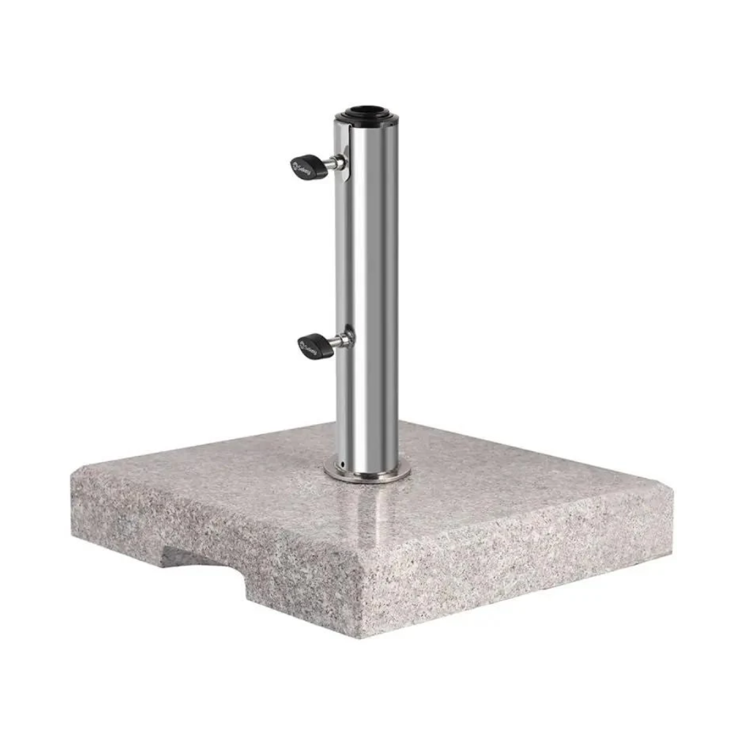 Sekey 25 kg Granit Sonnenschirmständer Eckig, für Schirmstock Ø 22 - 38 mm