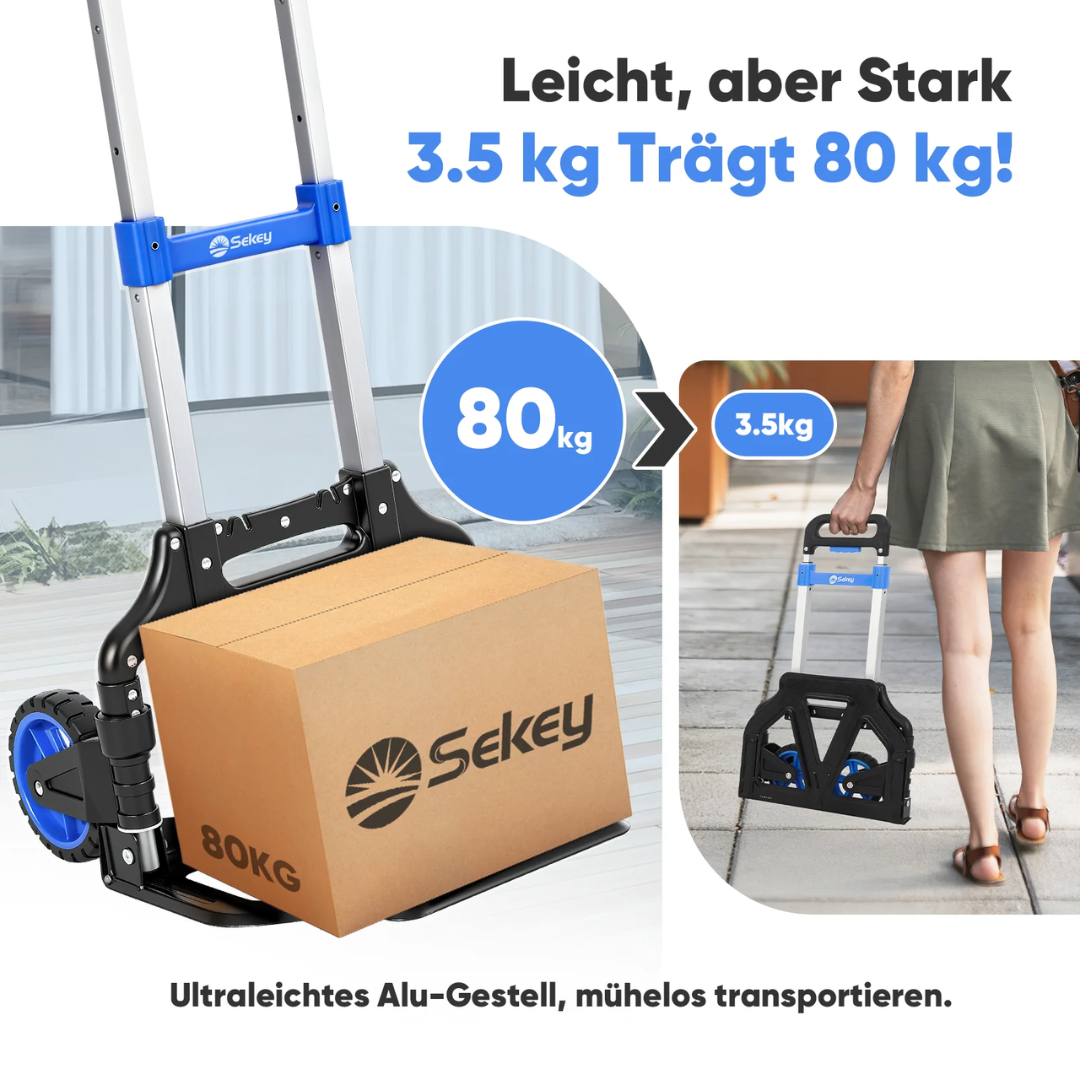 Klappbare Sackkarre – Ultraleicht (3,5 kg), 80 kg Tragkraft – Bild 3