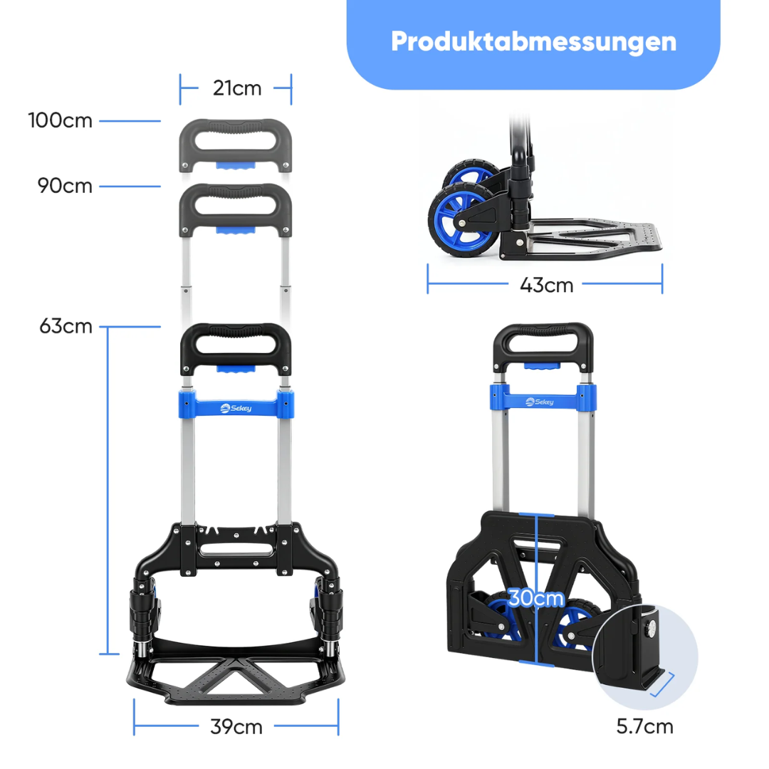 Klappbare Sackkarre – Ultraleicht (3,5 kg), 80 kg Tragkraft – Bild 7