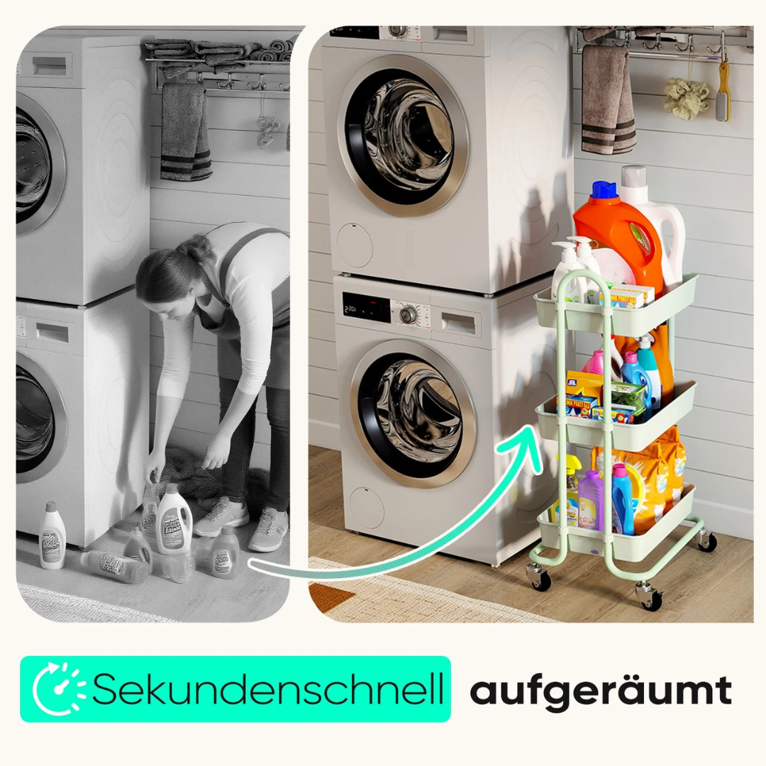 Sekey Rollwagen mit 3 Ebenen, Mintgrün – Bild 3