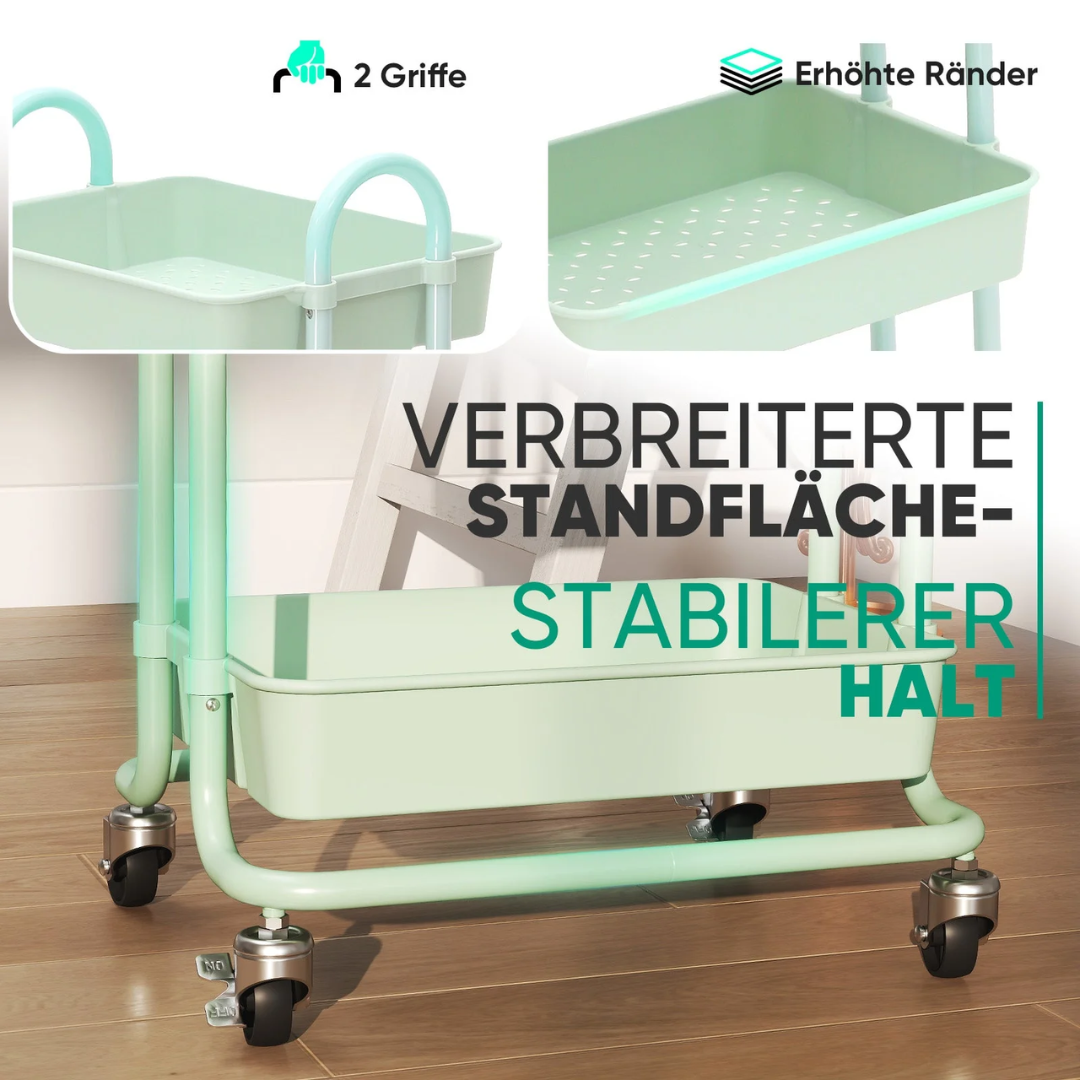 Sekey Rollwagen mit 3 Ebenen, Mintgrün – Bild 6