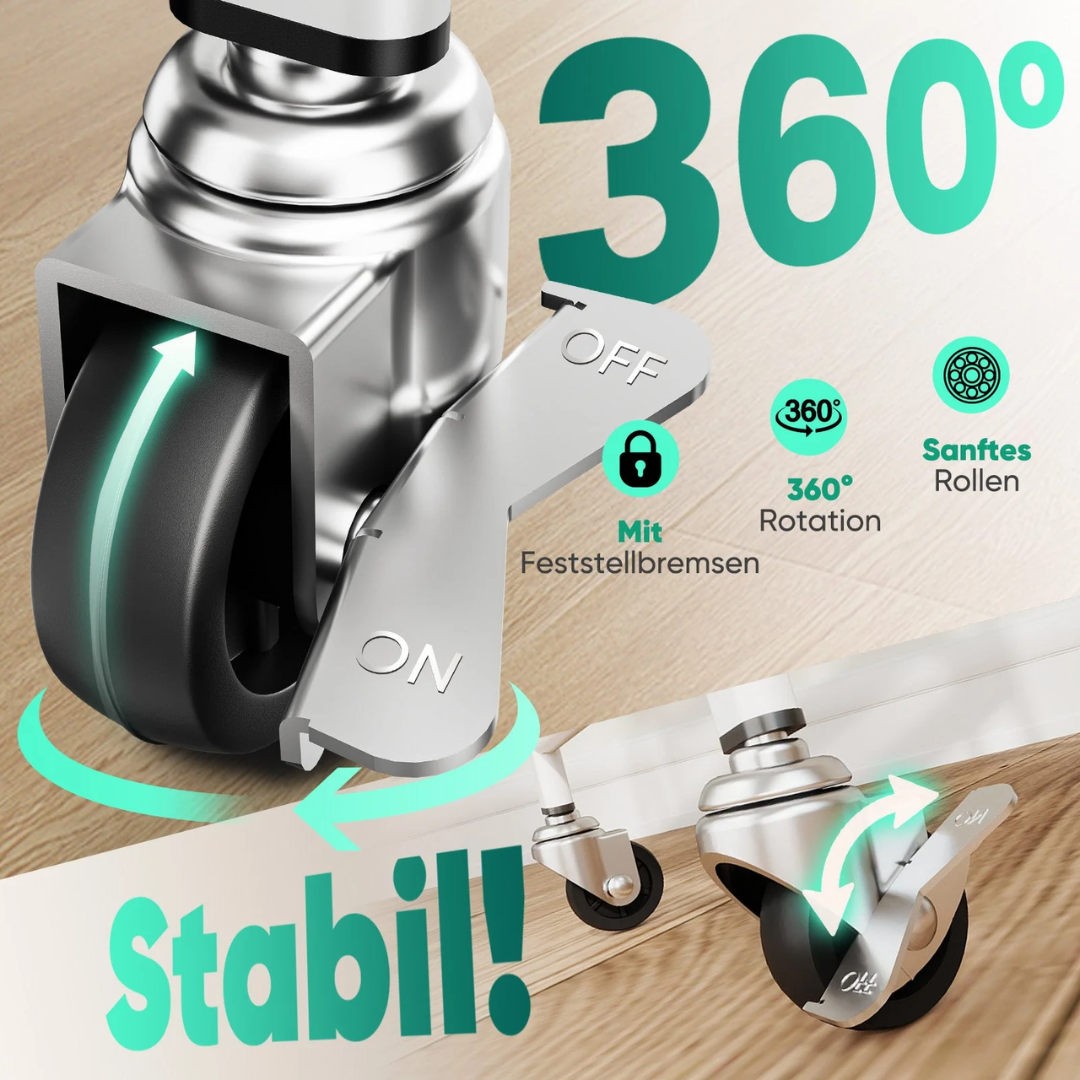 Sekey Rollwagen mit 3 Ebenen, Mintgrün – Bild 7