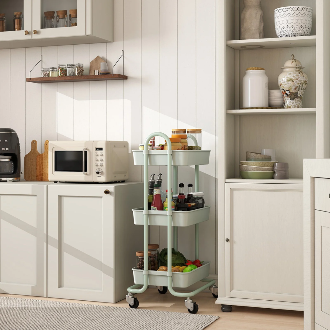 Sekey Rollwagen mit 3 Ebenen, Mintgrün – Bild 9