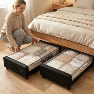 Unterbett-Aufbewahrungsbox mit Rollen