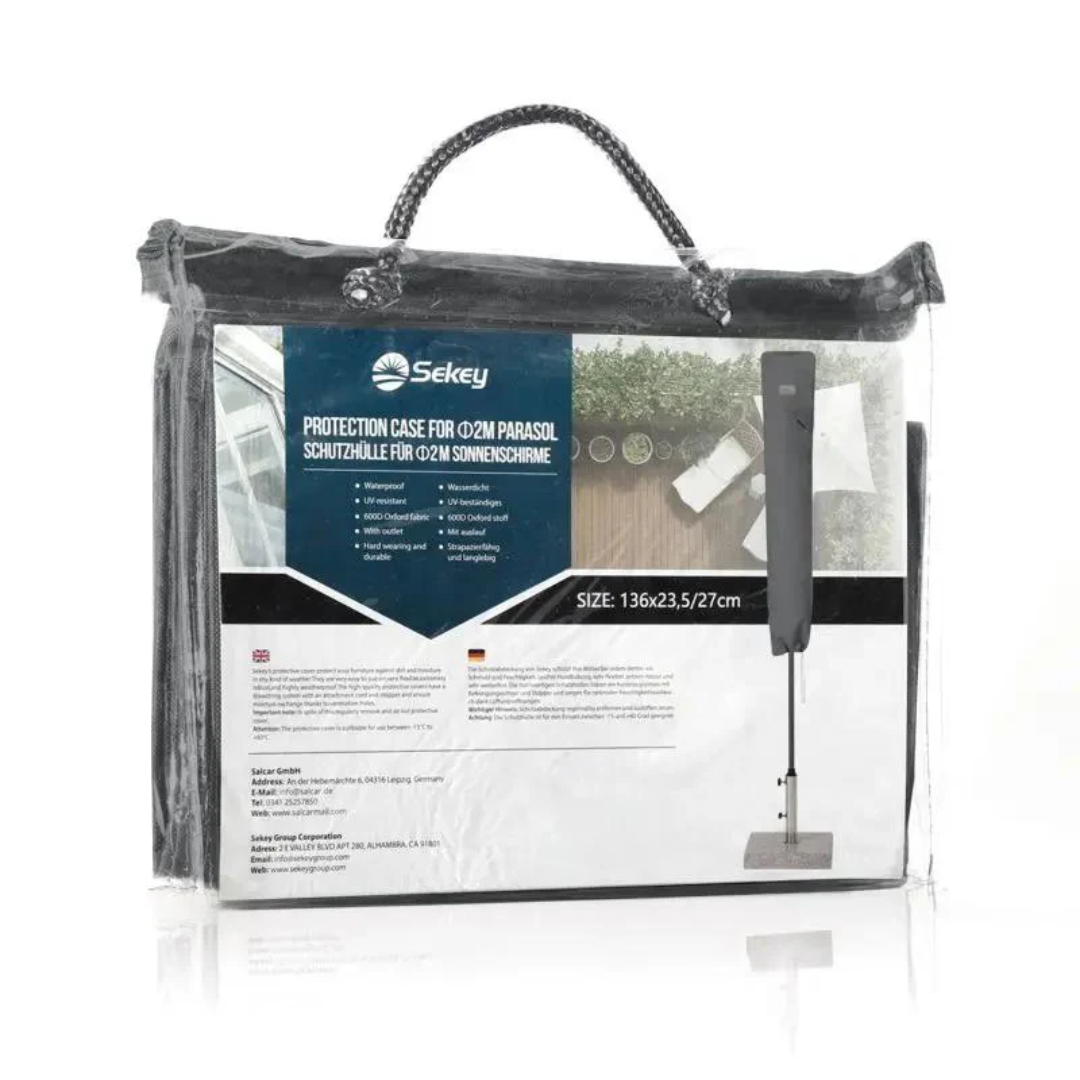 136 x 23,5/27 cm Schutzhülle für 200 cm Sonnenschirm, aus Oxford-Gewebe – Bild 7