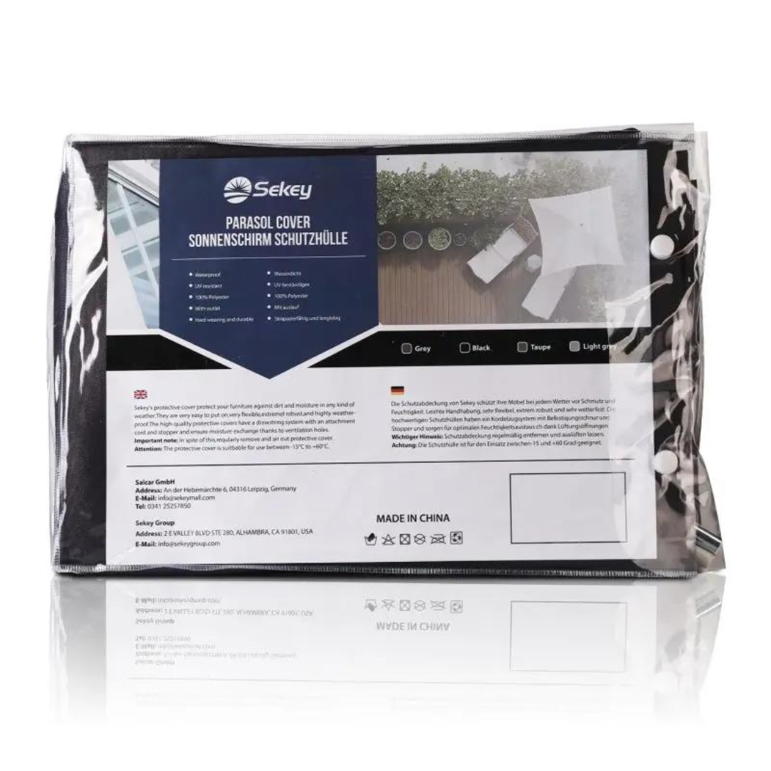 190 x 30/50 cm Schutzhülle für 350 cm Sonnenschirm, aus Oxford-Gewebe – Bild 9