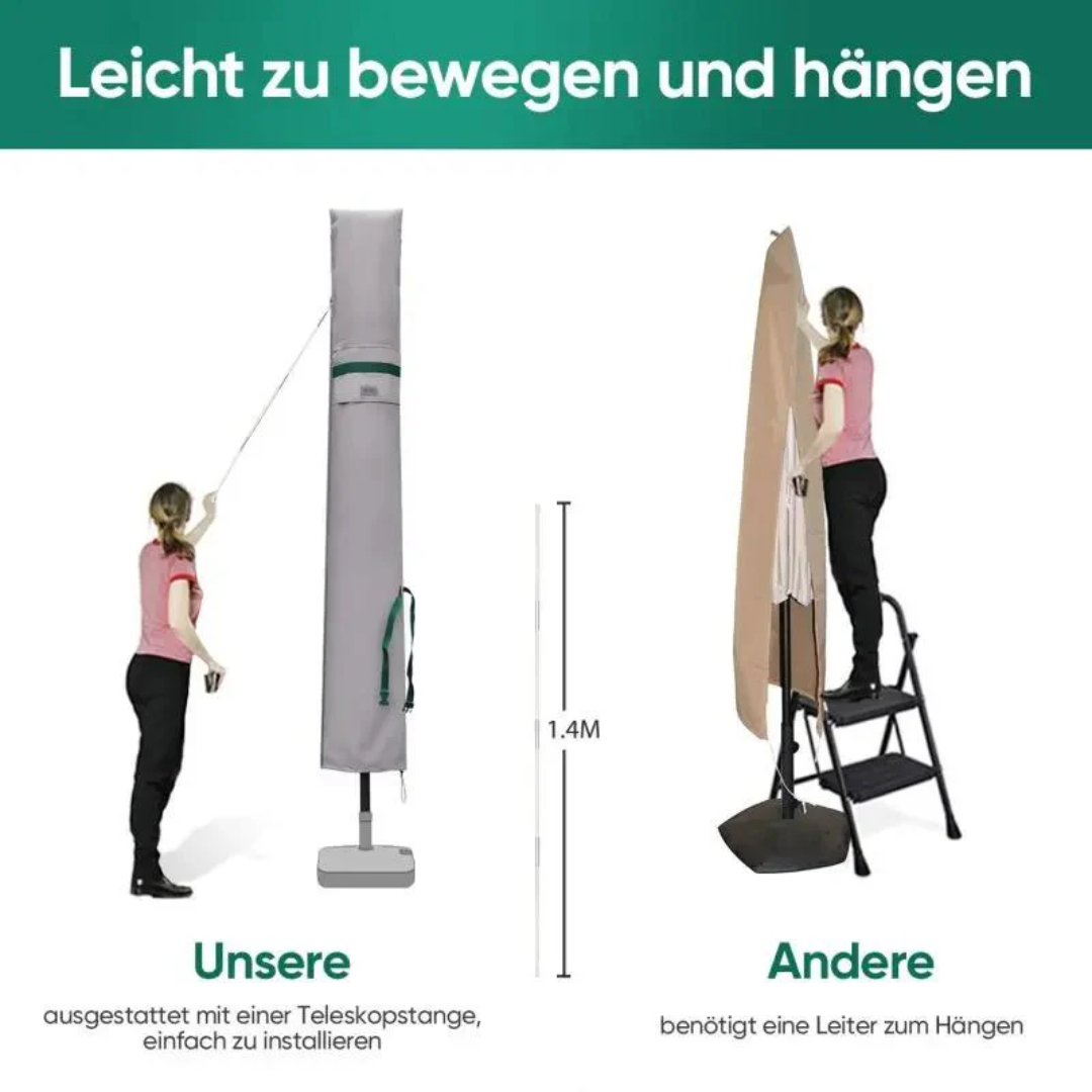 Sekey 220 x 30/50 cm Schutzhülle für 400 cm Sonnenschirm – Bild 7