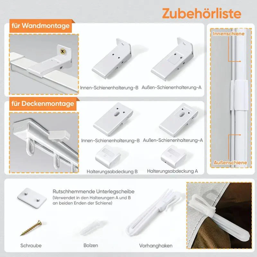 Sekey Gardinenstange ausziehbar – Bild 9