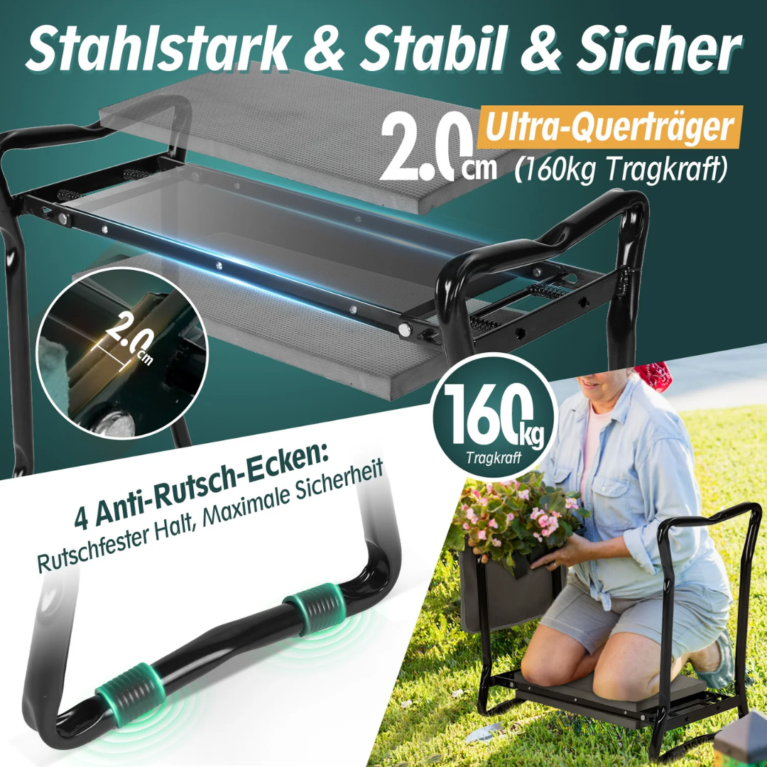 Höhenverstellbare Kniebank für Gartenarbeit – Bild 4