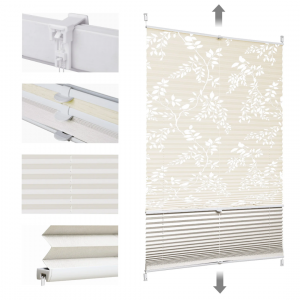 Sekey Plissee Day+Night mit Muster in Beige