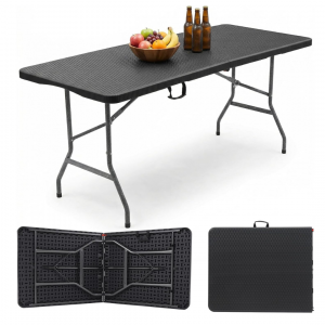 Klapptisch Gartentisch klappbar – Rattan-Optik